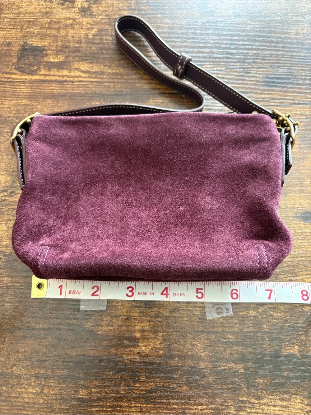 Coach Suede Purse in Plum - Women Bags
